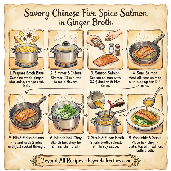Savory Chinese Five Spice Salmon in Ginger Broth instructions