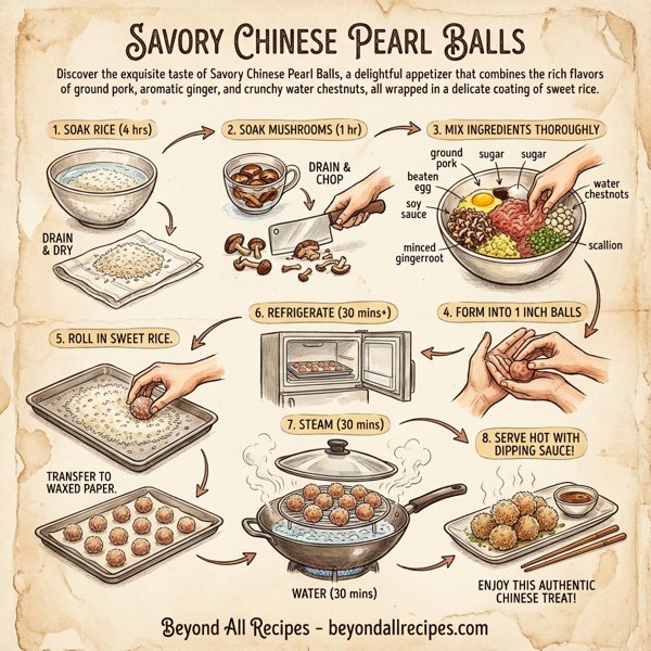 Savory Chinese Pearl Balls instructions