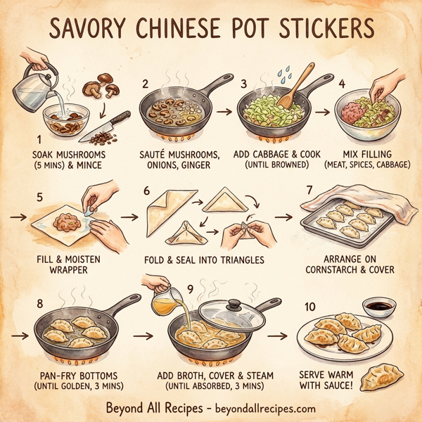 Savory Chinese Pot Stickers instructions
