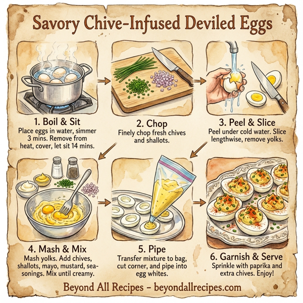 Savory Chive-Infused Deviled Eggs instructions