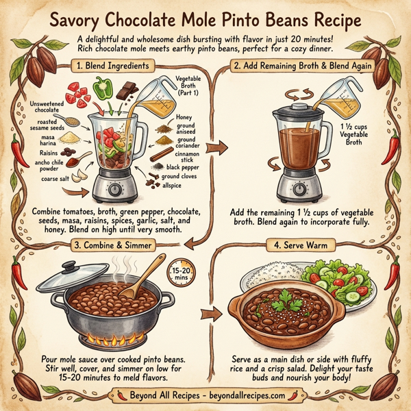 Savory Chocolate Mole Pinto Beans instructions