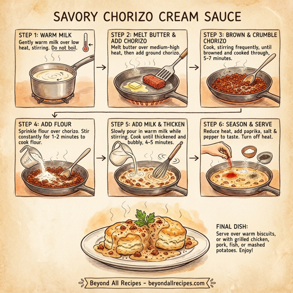 Savory Chorizo Cream Sauce instructions