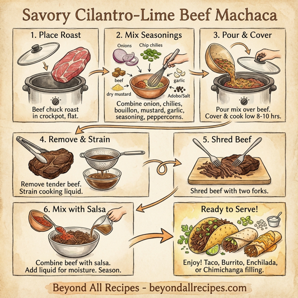 Savory Cilantro-Lime Beef Machaca instructions