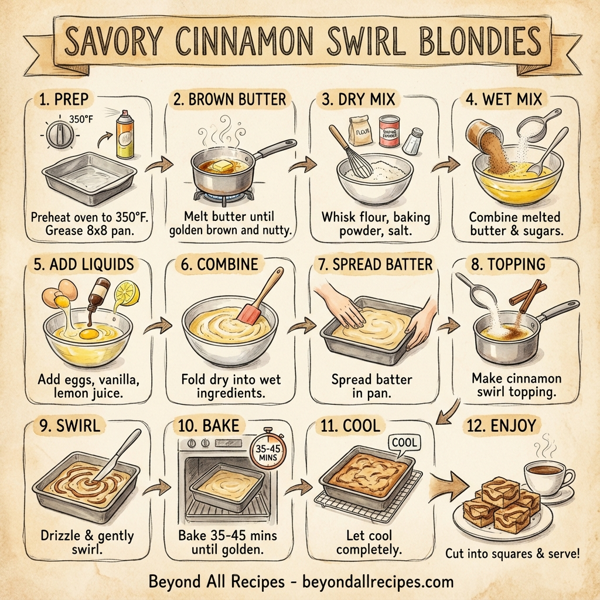 Savory Cinnamon Swirl Blondies instructions