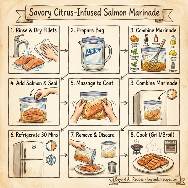Savory Citrus-Infused Salmon Marinade instructions