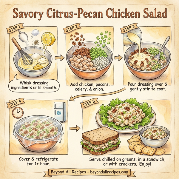 Savory Citrus-Pecan Chicken Salad instructions