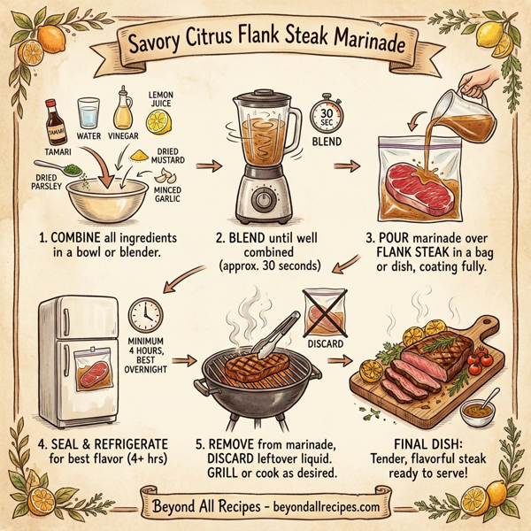 Savory Citrus Flank Steak Marinade instructions