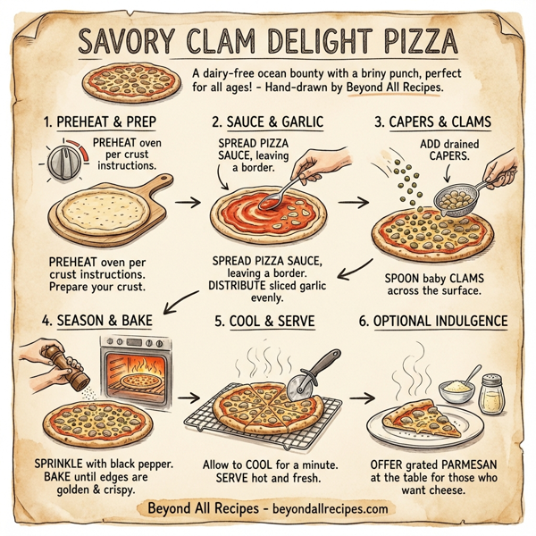 Savory Clam Delight Pizza instructions
