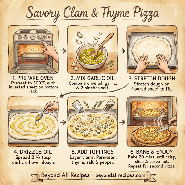 Savory Clam & Thyme Pizza instructions