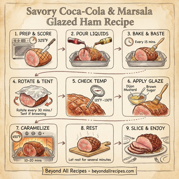 Savory Coca-Cola & Marsala Glazed Ham instructions