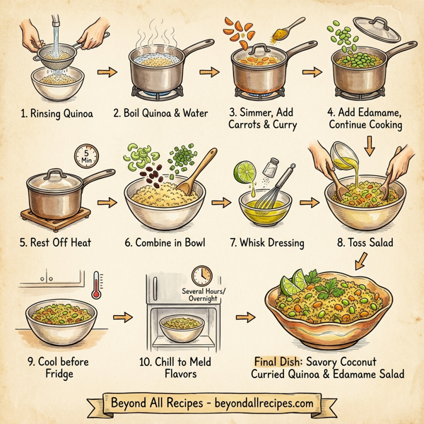 Savory Coconut Curried Quinoa & Edamame Salad instructions