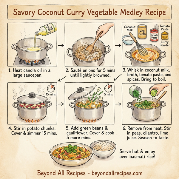 Savory Coconut Curry Vegetable Medley instructions