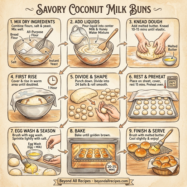 Savory Coconut Milk Buns instructions
