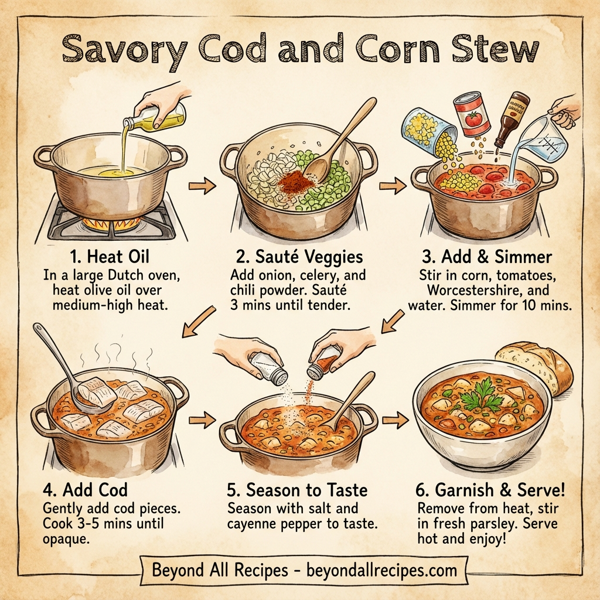 Savory Cod and Corn Stew instructions