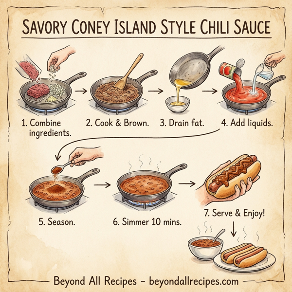 Savory Coney Island Style Chili Sauce instructions