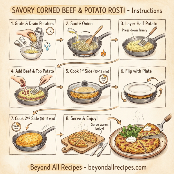 Savory Corned Beef & Potato Rosti instructions
