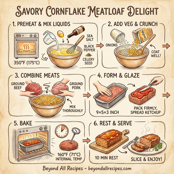 Savory Cornflake Meatloaf Delight instructions