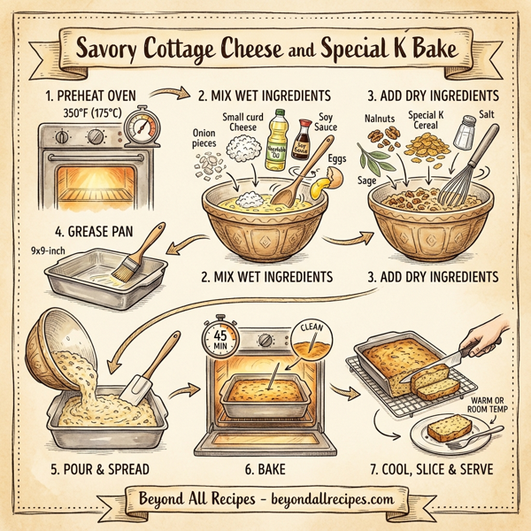 Savory Cottage Cheese and Special K Bake instructions