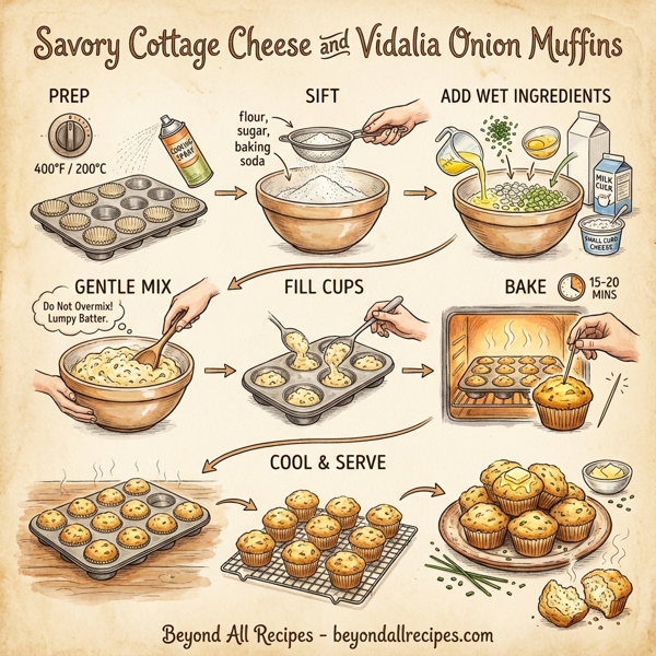 Savory Cottage Cheese and Vidalia Onion Muffins instructions