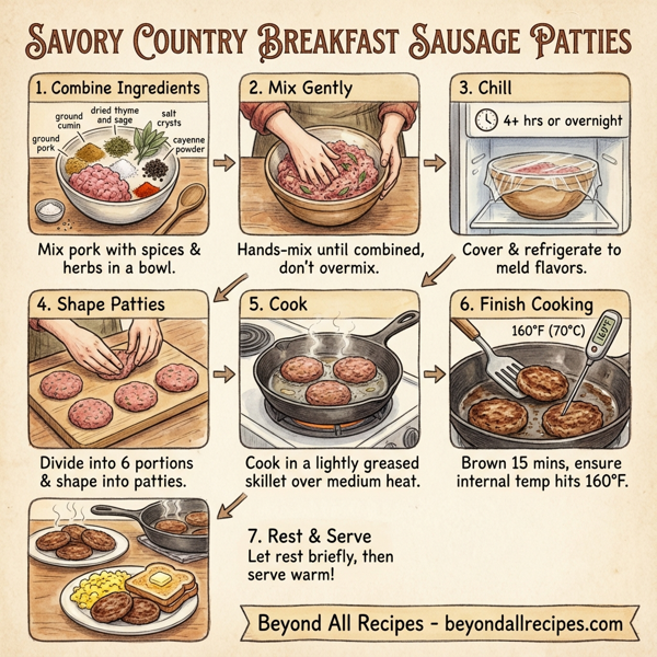 Savory Country Breakfast Sausage Patties instructions