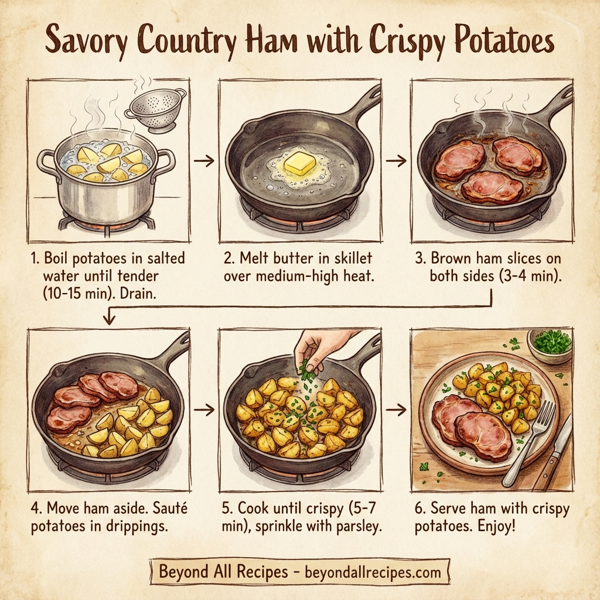 Savory Country Ham with Crispy Potatoes instructions