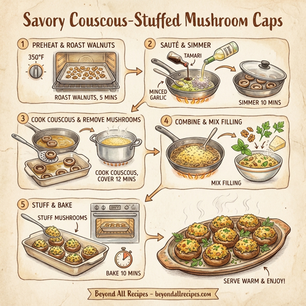 Savory Couscous-Stuffed Mushroom Caps instructions