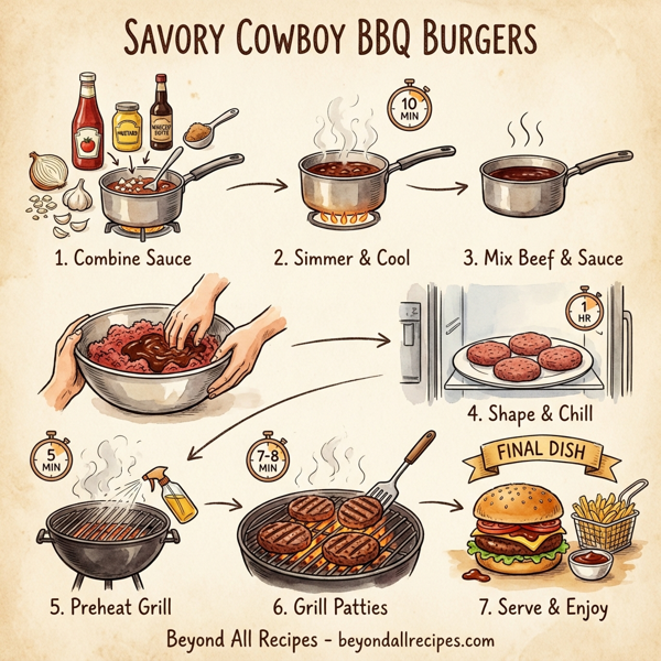 Savory Cowboy BBQ Burgers instructions