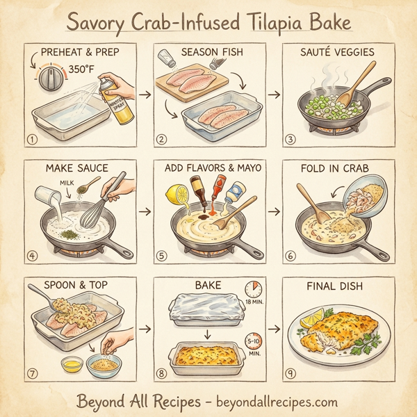 Savory Crab-Infused Tilapia Bake instructions