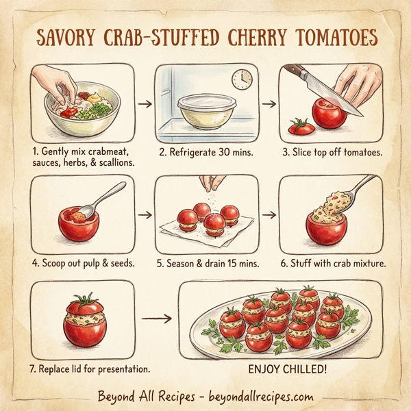 Savory Crab-Stuffed Cherry Tomatoes instructions