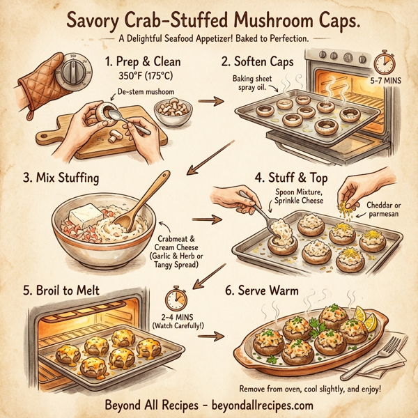Savory Crab-Stuffed Mushroom Caps instructions