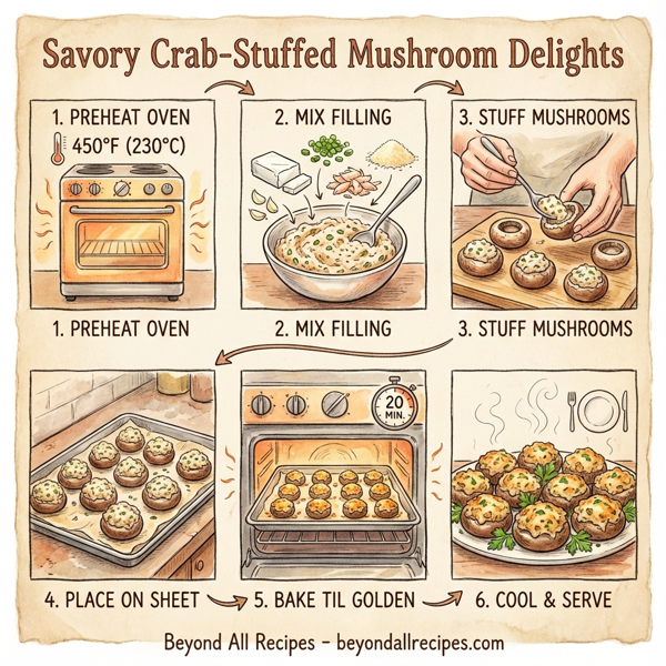 Savory Crab-Stuffed Mushroom Delights instructions