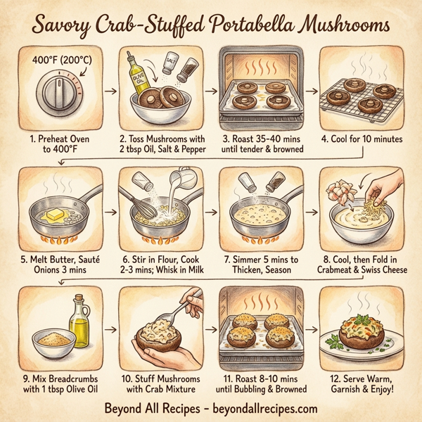 Savory Crab-Stuffed Portabella Mushrooms instructions
