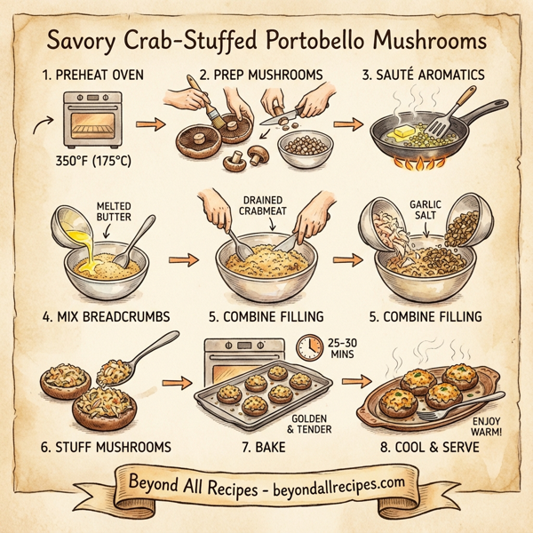 Savory Crab-Stuffed Portobello Mushrooms instructions