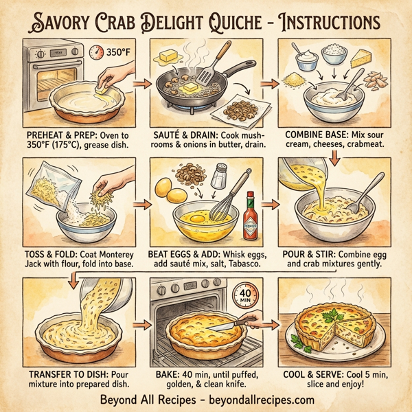 Savory Crab Delight Quiche instructions