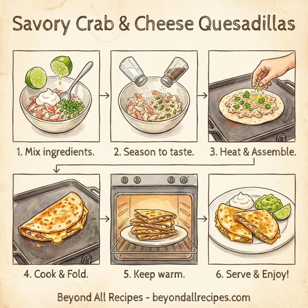 Savory Crab & Cheese Quesadillas instructions