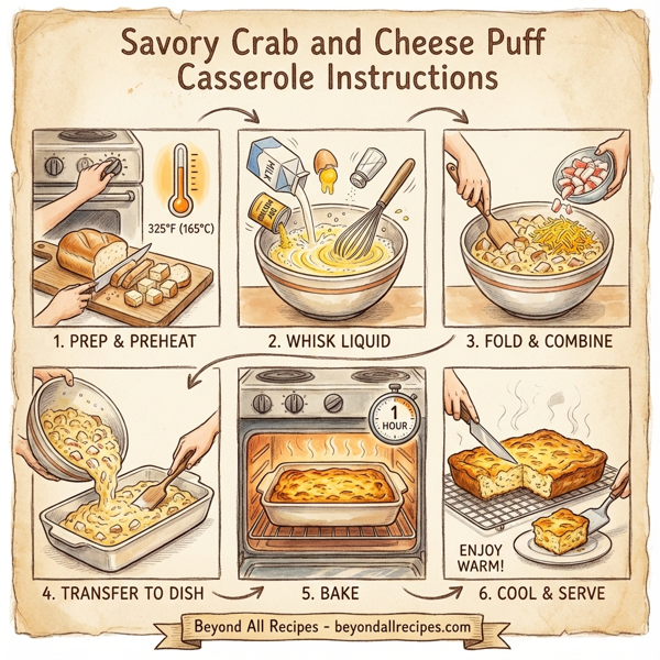 Savory Crab and Cheese Puff Casserole instructions