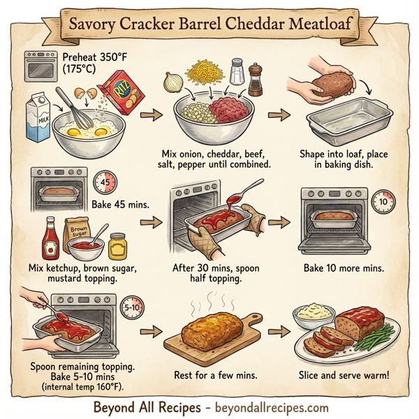 Savory Cracker Barrel Cheddar Meatloaf instructions