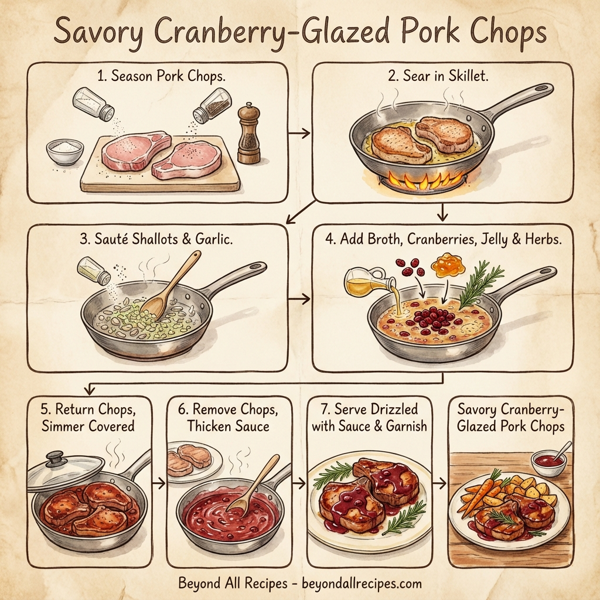 Savory Cranberry-Glazed Pork Chops instructions