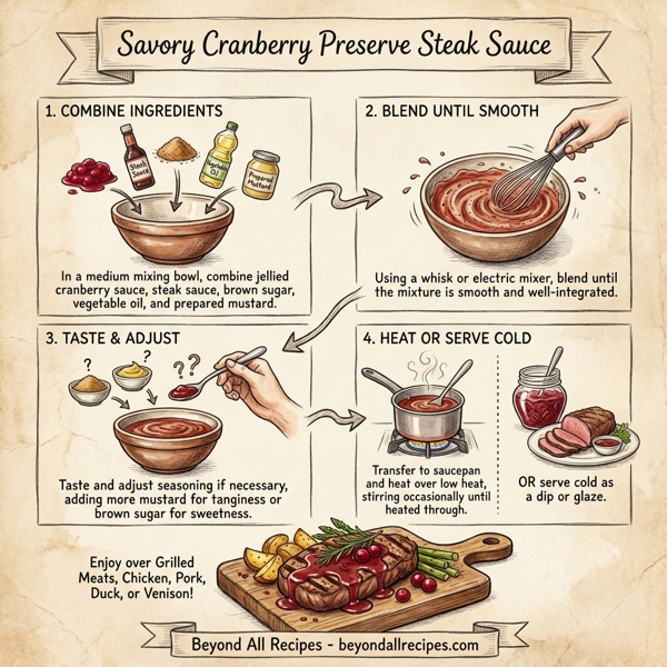 Savory Cranberry Preserve Steak Sauce instructions
