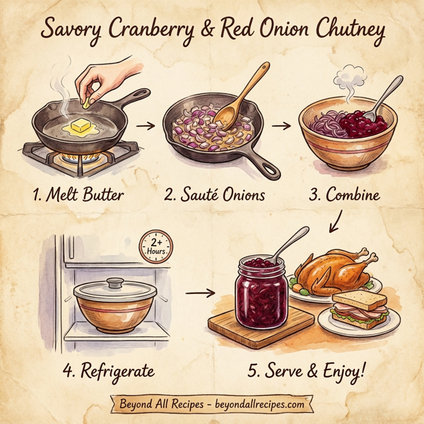 Savory Cranberry & Red Onion Chutney instructions