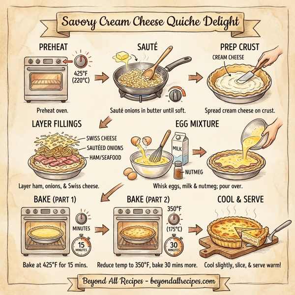 Savory Cream Cheese Quiche Delight instructions