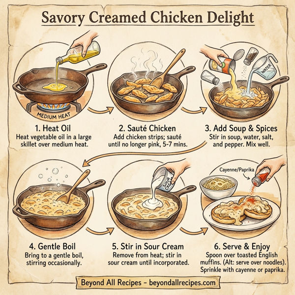 Savory Creamed Chicken Delight instructions