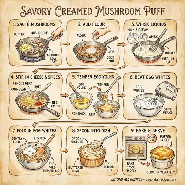 Savory Creamed Mushroom Puff instructions