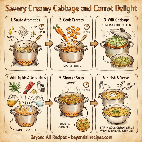 Savory Creamy Cabbage and Carrot Delight instructions