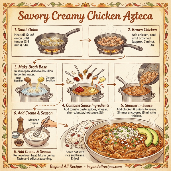 Savory Creamy Chicken Azteca instructions
