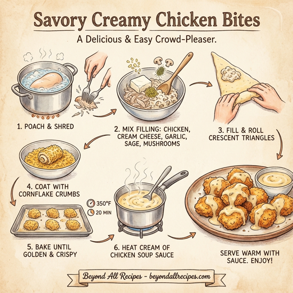 Savory Creamy Chicken Bites instructions
