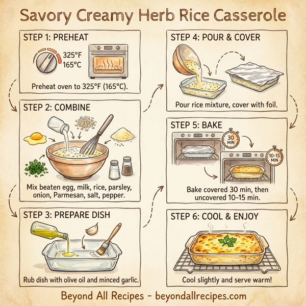 Savory Creamy Herb Rice Casserole instructions