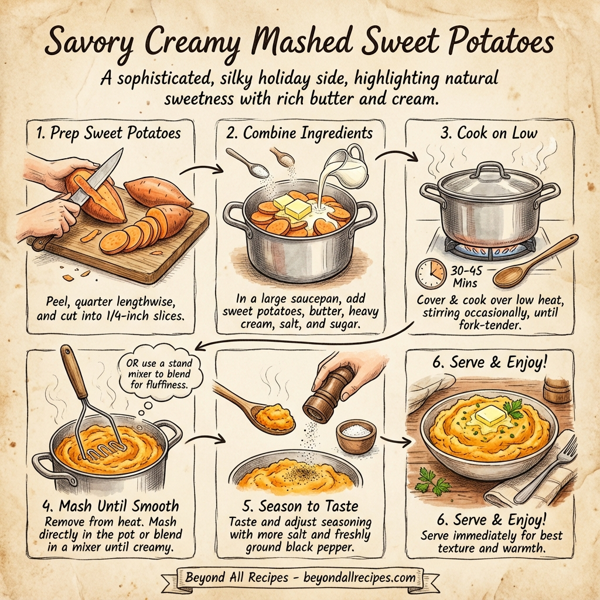 Savory Creamy Mashed Sweet Potatoes instructions
