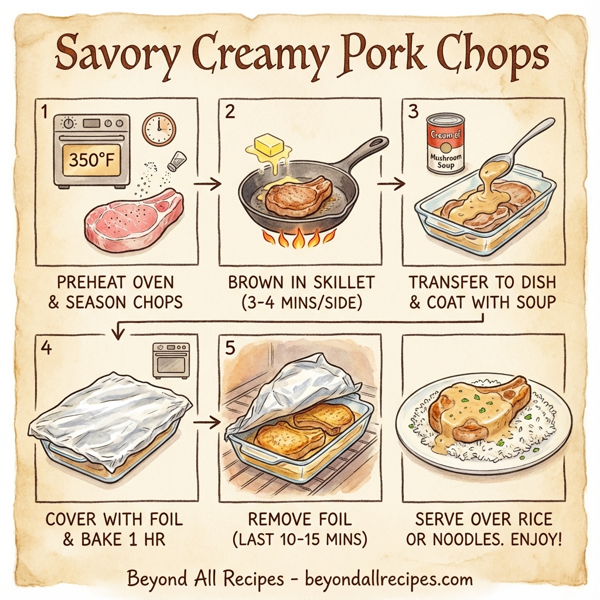 Savory Creamy Pork Chops instructions