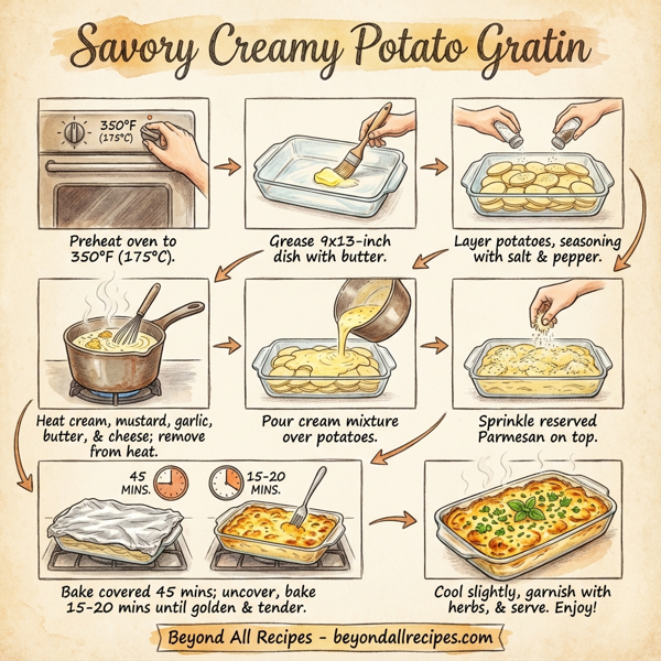 Savory Creamy Potato Gratin instructions
